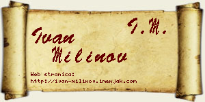 Ivan Milinov vizit kartica